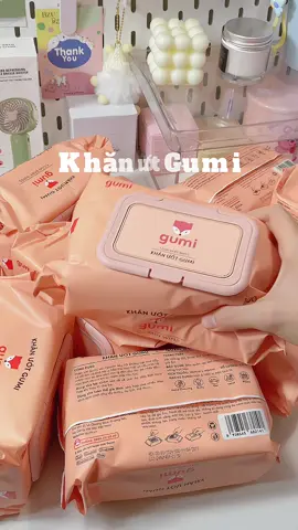 Khăn ướt không cồn nhà gumi ✨🤍#unboxing #trhein5 #khanuotkhongcon #khanuotgumi 