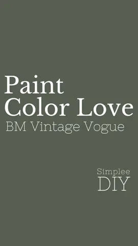 Vintage Vogue  by Benjamin Moore is a timeless and elegant green paint color with subtle gray undertones.  Its muted quality ensures it never feels overpowering, making it suitable for various settings, from bedrooms and living rooms to kitchens and bathrooms. It pairs beautifully with a range of colors and materials. Try it with warm neutrals like beige, taupe, and cream, creating a soothing and balanced palette.  For a more dramatic look, Vintage Vogue can be paired with deeper browns and grays, adding depth and richness to the space.  Additionally, this color works well with metallic accents like brass, brushed nickel or chrome. ✨ Have you used Vintage Vogue in your home? We’d love to hear your thoughts about this color. ♥️ Looking for the perfect paint colors for your space? Follow Simplee DIY for more inspo. #benjaminmoore #benjaminmoorepaint #benjaminmoorepaints #interiorpaint #exteriorpainting #exteriorpaint #interiorpainting #wallpainting #wallpaint #greenpaint 