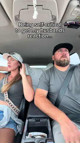 Did he pass?? 🧐 The stutter makes me think not…where are all the self critics at?!  Mo and I use Frownies as a botox alternative! Get 10% off with the link in my bio. Use “HAYLEYANDMO” at checkout! @Chris Molina @Frownies  #funnycouples #funnycouple #agegap #funnyhusband #selfcriticism 