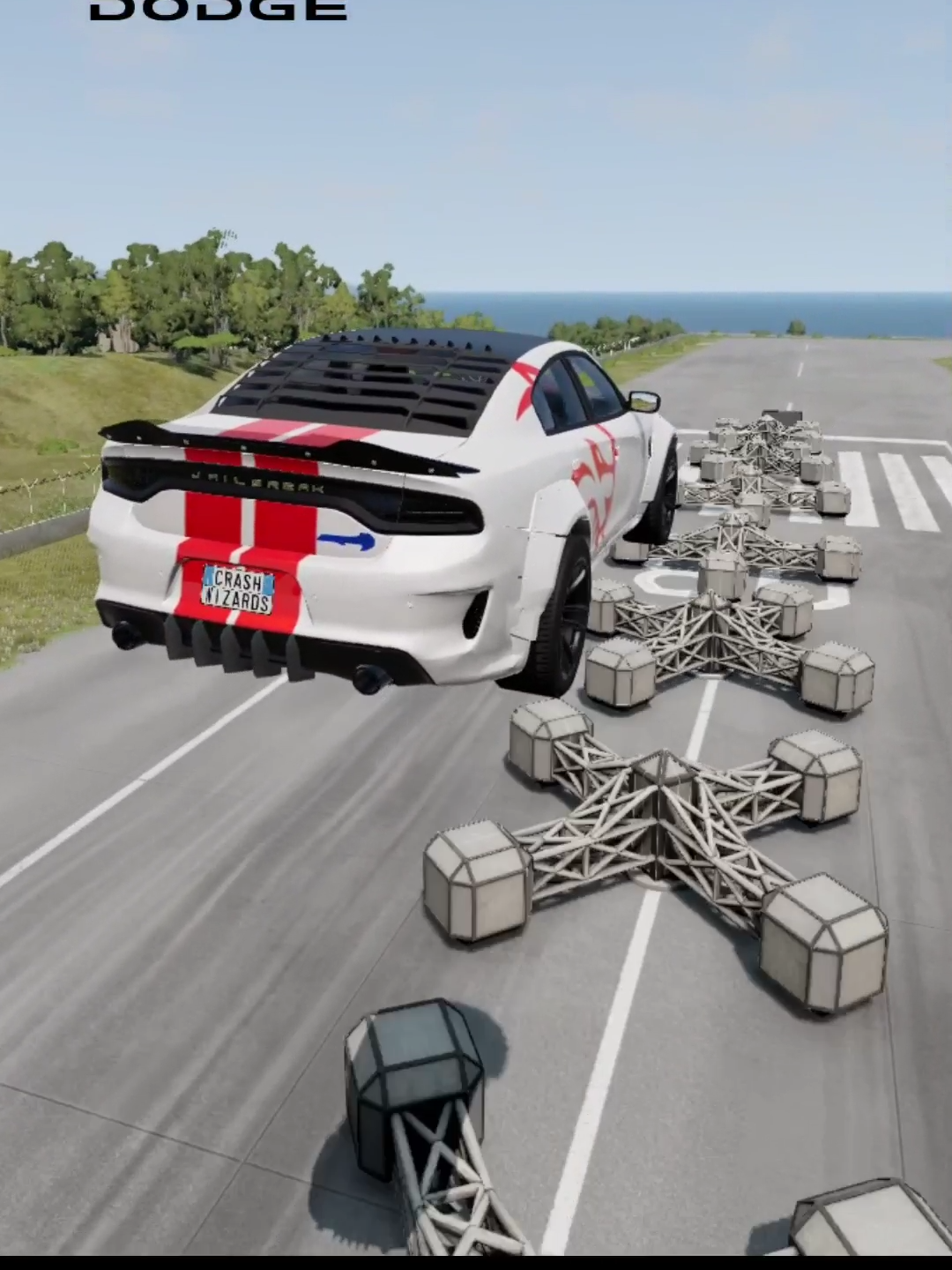 Epic Battle: Dodge Charger vs. Chevrolet Camaro, which is better? #beamng #beamngdrive #beamngcrash #game #gaming #car #cars #simulation #fouryou #fyp #longervideos