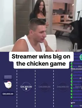 Streamer wins big on the chicken game #stevewilldoit #kickstreaming 