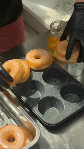 60 seconds Muffin Donut Breakfast Sandwich ! Time to fast-track your breakfast 🍳 🍩 #breakfast #donuts 