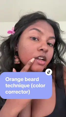 #stitch with @Rachel Carlisle if you want to have an even base try out my orange beard technique!! Useful if you have discoloration in that area, if not, proceed however you wish. This helps if you notice a grey cast when you apply your foundation which is the case for me and brown girls with hyperpigmentation around the mouth and jaw. This is what works for me 😻 but yeah, color corrector in thin layers 🫶🏾 