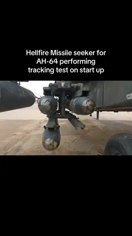 This is a built-in test on startup for the Hellfire Missile seeker, one of many startup procedures performed on the AH-64 Apache. . . . #helicopter #apache #militaryaviation #military #airforce #aviation #specialforces #aura #fyp #america #avgeek #usa