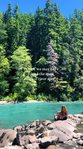 stumbled upon this random little campsite and it turned out to be my new favorite river spot in washington🥲✨ #olympicnationalpark #hohrainforest #forkswashington #riverday #hikingszn #lifeontheroad #traveltiktok #washingtoncheck #washingtonstate #trailerliving #travel 