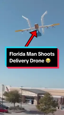 “I must be a good shot” is absolutley devious 😭😭 #tech #techtok #deliverydrone #drone florida man shoots down delivery drone