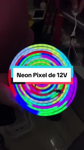 ‼️Manguera neon pixel de 12v‼️ controla desde tu celular 📲 #manguera #neon #pixel #neonflex #lucesled #iluminacion #led #lucesrgb 