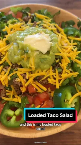 LOADED TACO SALAD! 🌮 🥗 (30g protein!) #saladrecipe #lowcarbrecipes #keto #weightlosstransformation #EasyRecipes #easydinnerideas 