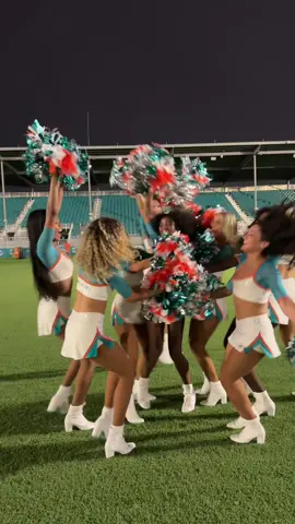 #DolphinsCheer takes on #bootsandaslickbackbun 😂🐬 #nflcheerleader #cheerleader #cheerleaders #nfl #miamidolphins 