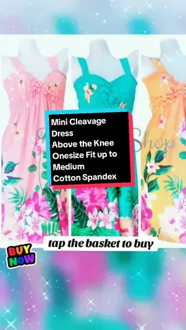Mini Cleavage Dress Above the Knee Onesize Fit up to Medium Cotton Spandex 1pcs under ₱64.00 #Dress #womenwear #womendress #TikTokShop #EscotonSHOP 