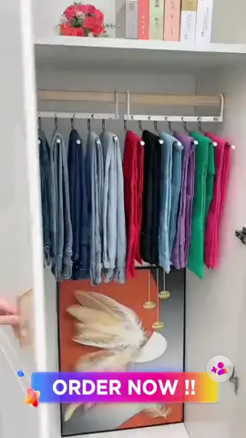 Use this hanger to have more space in the closet !!!  #hangingclothes #hangingwardrobe #clothes #clothes #panthanger #pantshanger #clotheshanger #tiktok_viral #tiktok_philippines #tiktokphilippines #foryoupage #masstore 