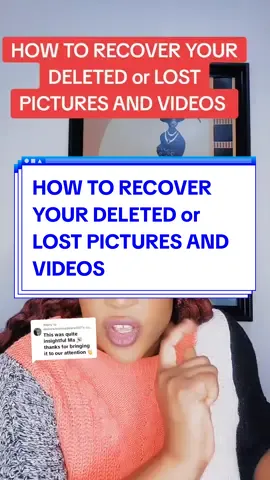 Replying to @enduranceimadeara007 HOW TO RECOVER YOUR DELETED or LOST PICTURES AND VIDEOS  #newtiktoker #centraarea #usa🇺🇸 #LearnOnTikTok #howto #ALXAccepted #virtualassistant #newontiktok #tiktokforbegginers #newtiktoker #creatorsearchinsights #LearnOnTikTok #ALXVA 