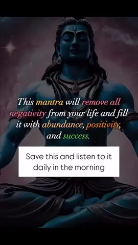 Listen to this Shiv Stotram once daily in the morning. It will remove all negativity from your life and fill it with abundance, wealth, and success.OM Namashivaya #omnamahshivay #shivan #omnamahshivaya #blessed #sivan #omsakthi #devotional #temple #omnamashivaya #🙏🙏🙏 #🙌 #positivity #positivevibes #vibes #godbless #blessed #pray #prayhard 