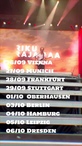 https://www.eventim.de/artist/riku-rajamaa/ This Summer has shown that it is not definitely far-fetched why I'm having this really strong gut feeling that all these night's gonna be amazing!🥰🔥🙌 Geez, I am looking forward to the tour A LOT! Grab your tickets from the link! Where do we see us?!  #closetoyoutour2024