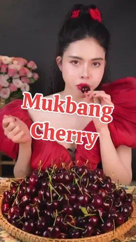 Đập hộp thùng cherry 5 kí hơn 2 củ ăn mới đã #mukbang #vivithichan #ăncungtiktok 