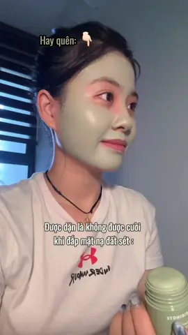 Cười lắm vậy, đắp mặt nạ đất sét không được cười 😜🫰🏻🫰🏻
