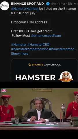 HamsterKombat launch date has been extended at the end of this month i think #hamsterkombat be listed on the #binance and #okx in 25th July. #hamsterkombat #viraltrend #foryou #hamsterdailycombo #1m 