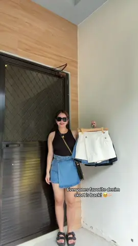 Ganda ng skort na 'to! QUALITY + FITTING + STYLE! 🥹🩷🫶🏻 #skort #skorts #denim #fyp #foryou 