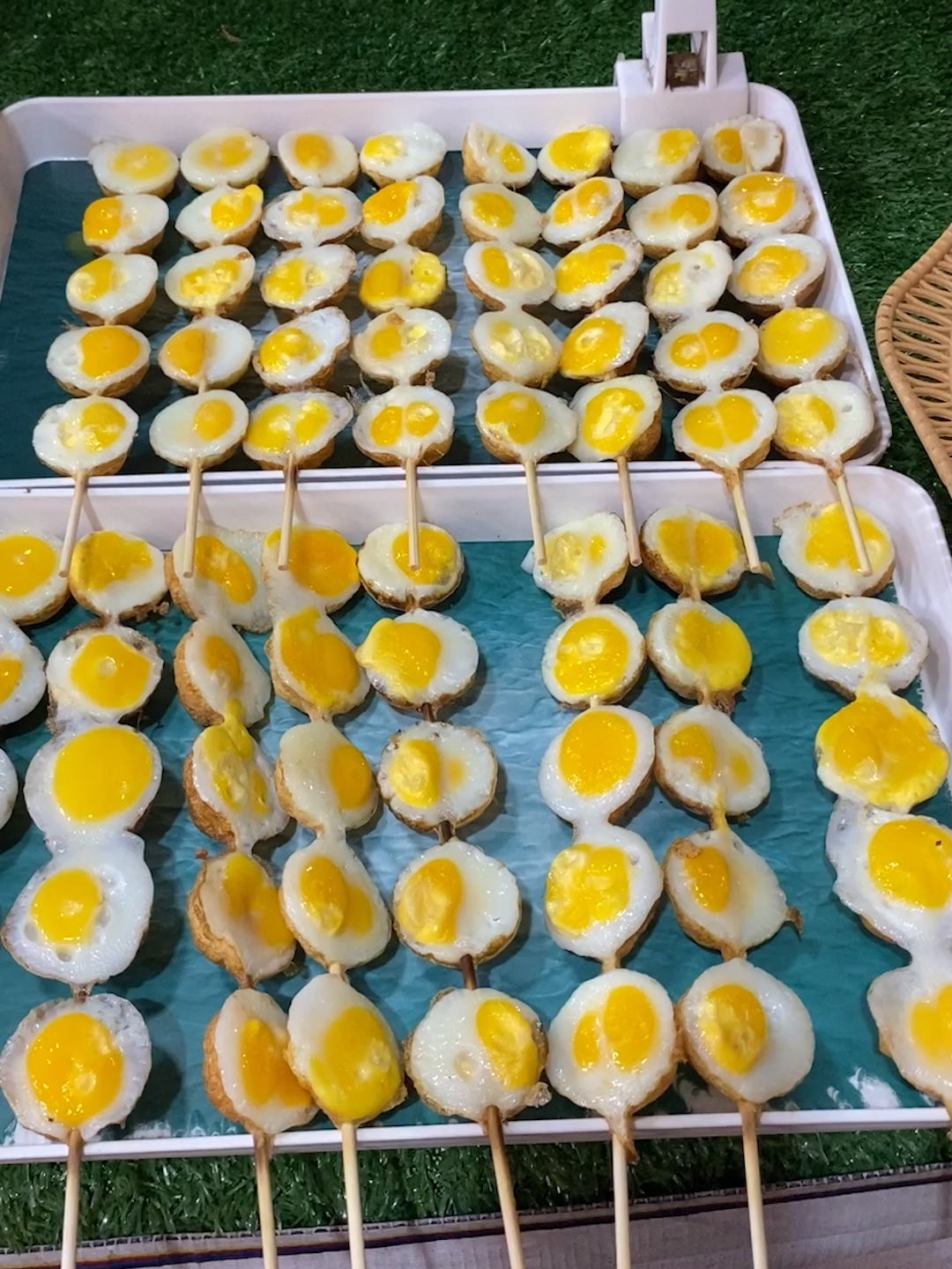 How to make Quail Eggs skewers - Thai Street Food  #food #Foodie #foodtiktok #fyp #foryou #fypシ #viral #viralvideo #fy #tiktok #fypシ゚viral #foryourpage #viraltiktok #fypage #fooddilex@fooddilex5 #tik_tok