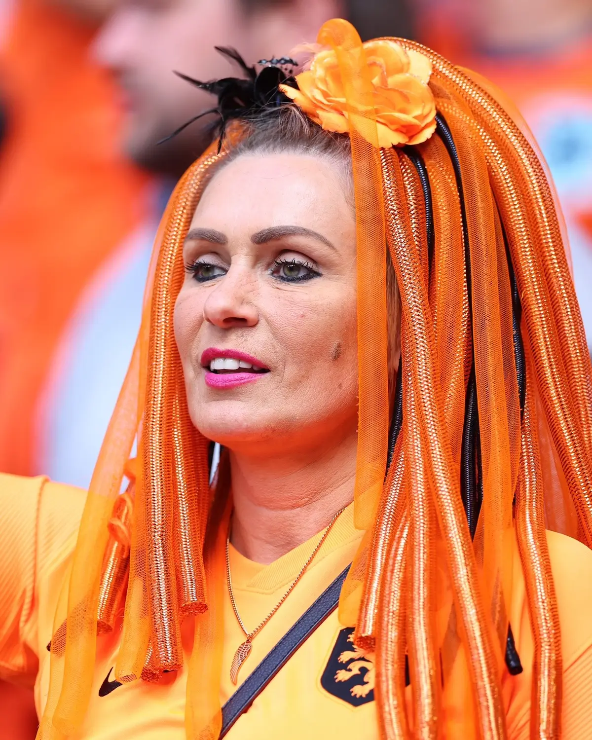 🇳🇱 The Netherlands fans bringing the colour 🇳🇱 #EURO2024 #NetherlandsvsEngland 