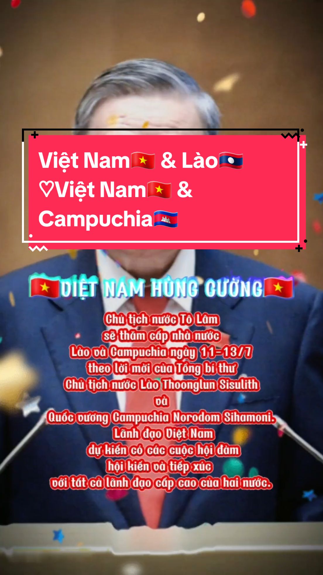 Chủ tịch nước Tô Lâm sẽ thăm cấp nhà nước Lào và Campuchia ngày 11-13/7, theo lời mời của Tổng bí thư, Chủ tịch nước Lào Thoonglun Sisulith và Quốc vương Campuchia Norodom Sihamoni. Lãnh đạo Việt Nam dự kiến có các cuộc hội đàm, hội kiến và tiếp xúc với tất cả lãnh đạo cấp cao của hai nước.#CapCut #new #tintuc #cambodia #laos #tinnong #vietnam #vietnamtoiyeu #xuhuong #xuhuong2024 #yeudatnuoc_vn 