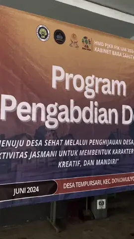 *[PROGRAM PENGABDIAN DESA HMD PJKR 2024]* 📍 : Desa Tempursari, Kec. Donomulyo, Kab. Malang  🗓️ : 9 - 11 Juni 2024 *PJKR? SEMANGAT SOLID!!* #kabinet_barasahitya #hmd_pjkrum #fik_um #universitasnegerimalang 