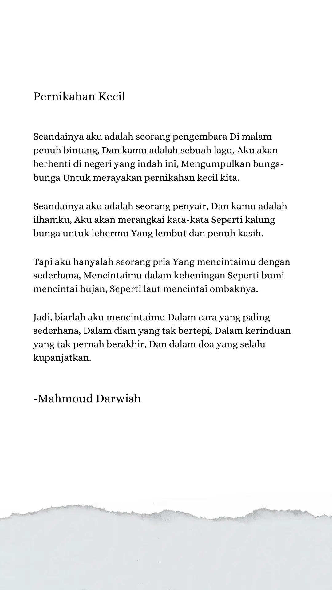 Seandainya saja #mahmouddarwish #puisi #quotes #katakata #foryou 