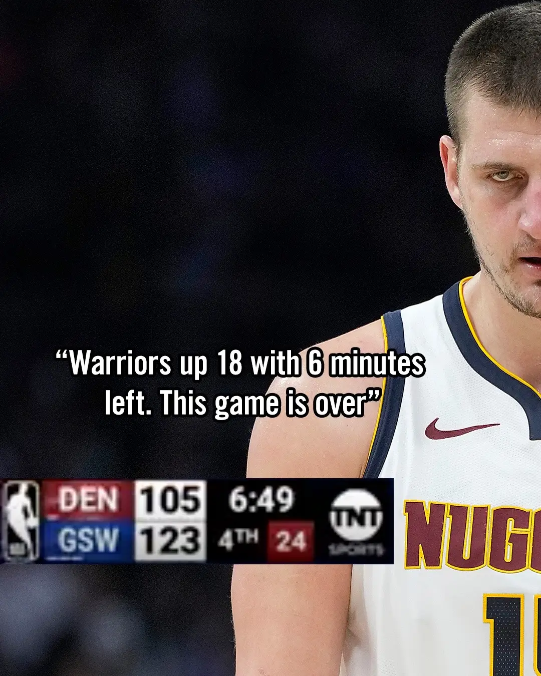 Down 18 with 6 min left. Yeah we did that. #denvernuggets #basketball #NBA #comeback #nikolajokic 