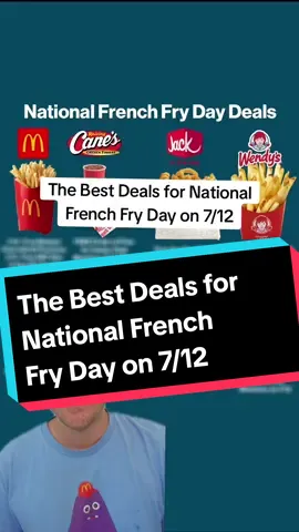 Are you grabbing some French Fries on Friday for #NationalFrenchFryDay? Lots of good deals here from @McDonald’s @Burger King @Raising Cane's @Wendy’s @Arbys @Jack in the Box @Checkers and Rally's and @Whataburger  looking forward to some cheap fries! #fastfood #fastfoodlife #frenchfries #mcdonalds #raisingcanes #wendys #burgerking #fries #arbys 