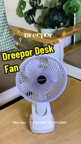 Desk Fan from @Dreepor #deskfan #fan #electricfan #rechargeablefan #clipfan #dreeporfan #personalfan #minifan 