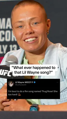 Rose Namajunas is still waiting for that Lil Wayne song he teased about her to drop 🤔 #rosenamajunas #lilwayne #UFC 