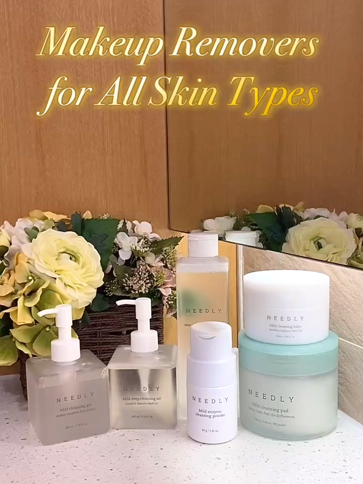 Check out Needly’s makeup removers for all skin types! Whcih one is perfect for your skin? ✨ #oilyskin #dryskincare #combinationskin #acneproneskin 🫧 #cleansinggel #cleansingpads #cleansingwater #cleansingbalm   #cleansingoil #cleansingpowder #cleansingroutine #skincareroutine #cleanserrecommendation #makeupremover #allskintypes#cleansers #kbeuty #koreanskincareproducts #koreancleansing #koreanskincaretiktok #skincaretips #smoothskin #clearskintips #needly