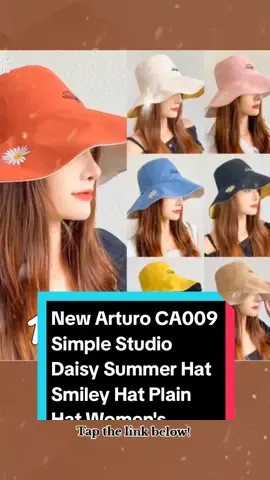 New Arturo CA009 Simple Studio Daisy Summer Hat Smiley Hat Plain Hat Women's Reversible Bucket Hat Beach Hat Cap Only ₱60 pesos! Don't miss out! Tap the link below! #beachhat #TikTokShop #tiktokfinds #tiktokph #tiktokaffiliate #TikTokFashion #LearnOnTikTok 