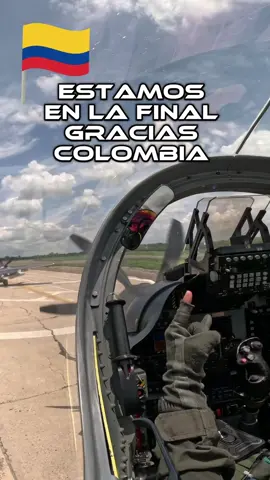 ¡🇨🇴Aterrizamos en la final 🛬! Fue un sólo corazón palpitando 💛💛💙♥️,  nos tienes en las nubes @FCFseleccioncolombia. #SiempreFirmes #ColombiaPatriaMía #AdAstra🚀