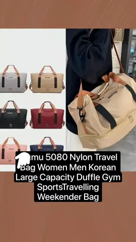 Mumu 5080 Nylon Travel Bag Women Men Korean Large Capacity Duffle Gym Sports Travelling Weekender Bags under ₱175.87 Hurry - Ends tomorrow! #clicktheyellowbaskettoorder #legit💯 #LearnOnTikTok #affiliatemarketing #foryoupage #foryou #fyp 
