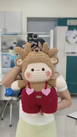 Móc bé tuần lộc siu to cùng mình nhaa #crochet #crochetersoftiktok #moclen #xuhuong 