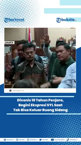 Majelis Hakim Pengadilan Tindak Pidana Korupsi (Tipikor) pada Pengadilan Negeri (PN) Jakarta Pusat menjatuhkan hukuman pada mantan Menteri Pertanian (Mentan), Syahrul Yasin Limpo (SYL) selama 10 tahun penjara. #fyp #syl #mentan #korupsi