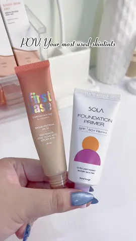 Forever obsessed with these 2! My ride or die skintints 🙌🏻🥹🫠💕 #solabeauty #colourettecosmetics #firstbase #skintintrecommendations #longlasting @Sola Beauty PH @Colourette Cosmetics 