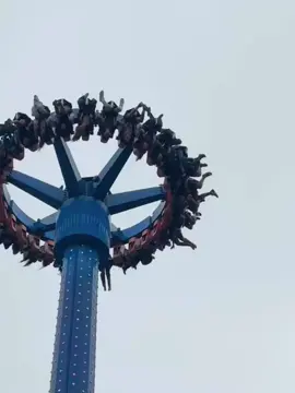 The ride got stuck and everyone is suspeneder upside down. This is terrifying. They just to close the park #excavator459 #funpark #foryou #machine #tiktok #amazing 