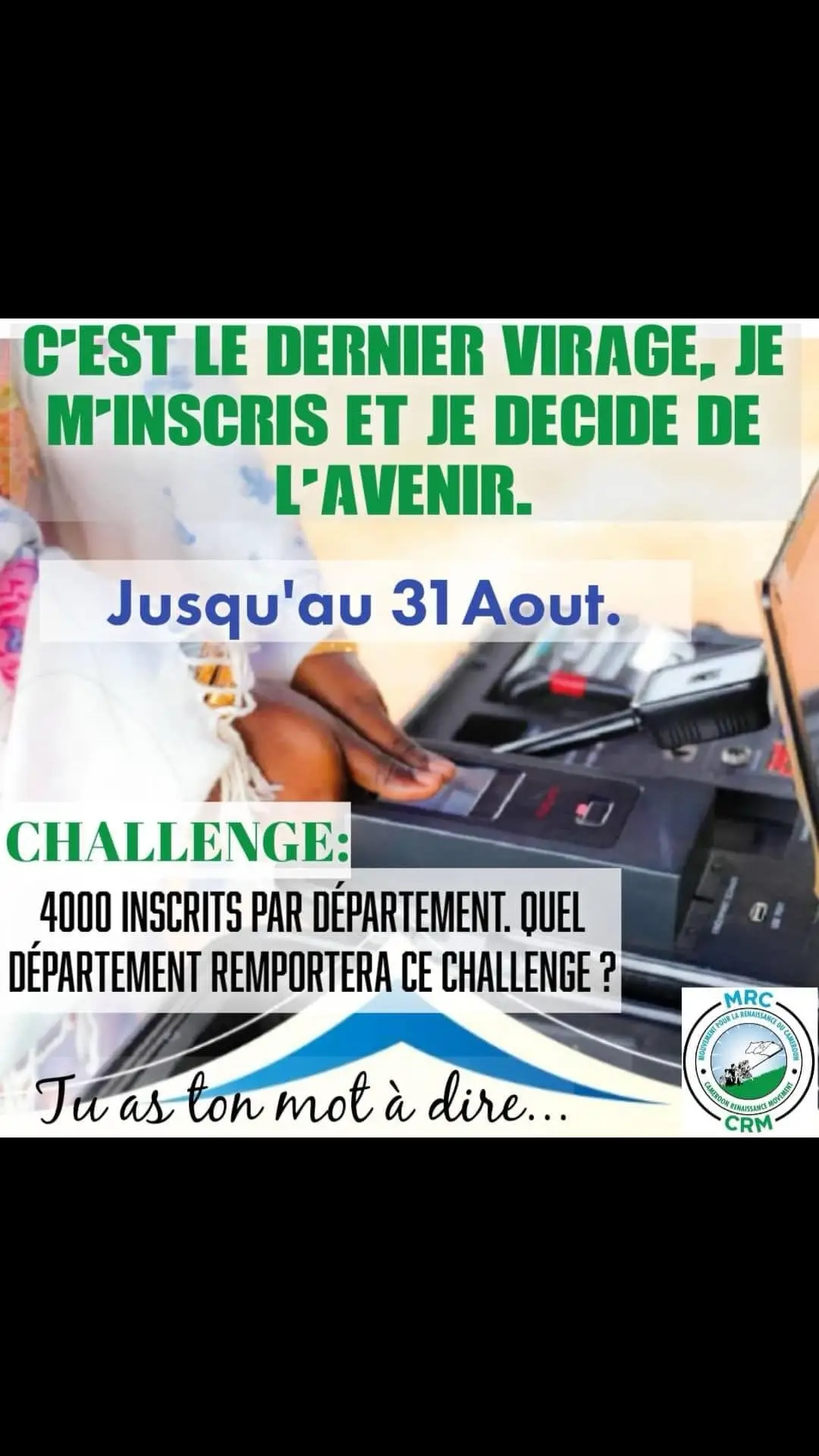 Chalenge inscription sur les listes électorales #tiktokcameroon🇨🇲tiktokafrica #tiktokcameraroon🇨🇲 #camerountiktok🇨🇲 #mauricekamto #mauricekamtopresident2025 