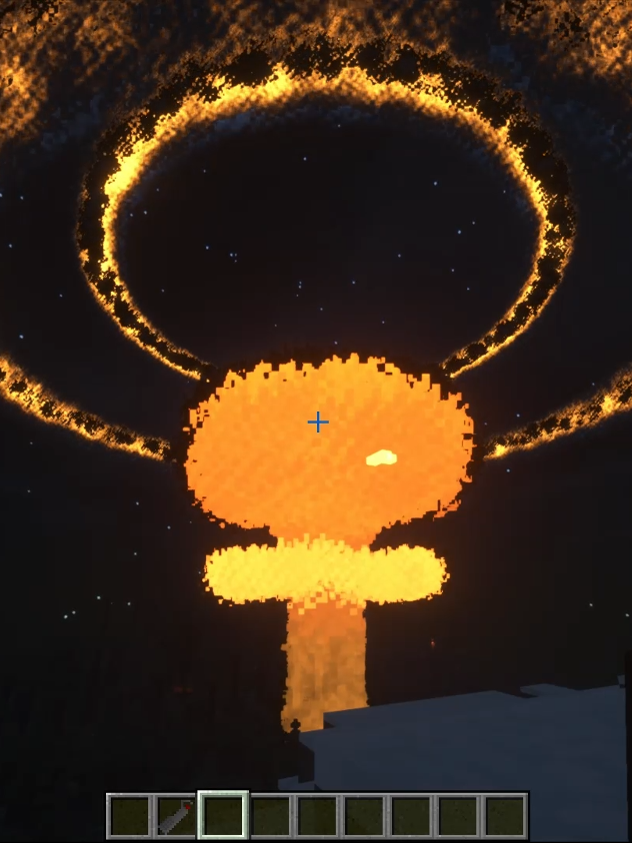 Minecraft Nuclearbomb💥☢️ the Gadget   #minecarft #mods #modsdeminecraft #hbmnucleartech #hbmcommunity #minecraftbuilding #howto #missile #nuke #rocket #missilestructure #missilesound #missilestodestroy #usarmy#usa #military #bomb #oppenheimermovie#oppenheimermovieedit#oppenheimer#foryoupage#foryou#fyp#fy