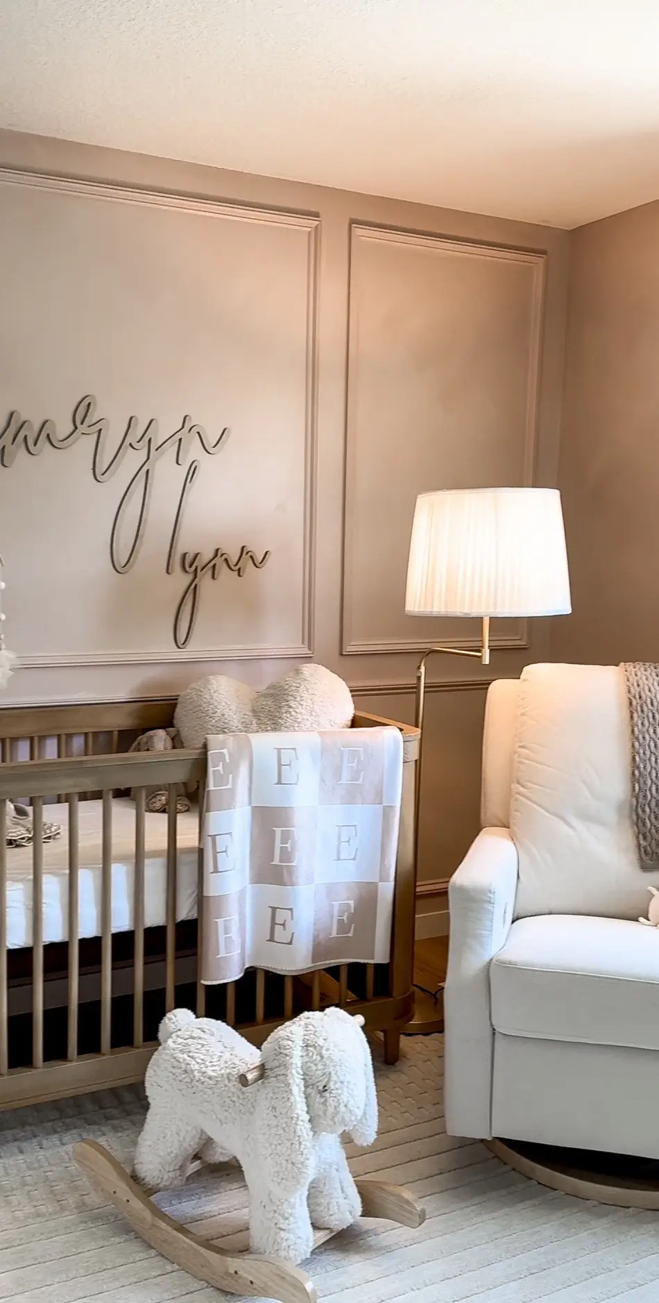 My favorite room of all time🤍  #DIY #nursery #amazon #minnesota #newborn #MomsofTikTok #girlmom #baby #babytok #newbornsoftiktok #firsttimeparents #girlnursery #neutralnursery #beigemom #nurserycloset #babycloset 