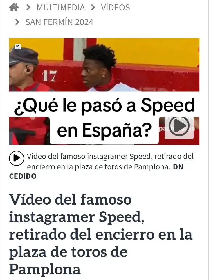 #speed #ishowspeed #speedy #españa #spain #sanfermin #parati #foryou #foryoupage #fyp #fypシ #viral #noticias #news #sad #sadstory #storytime 