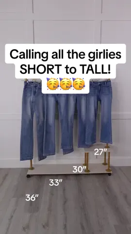 Calling ALL our girlies short to tall!!! 🥳 We have your jeans! These beauties come in 4 different inseams!