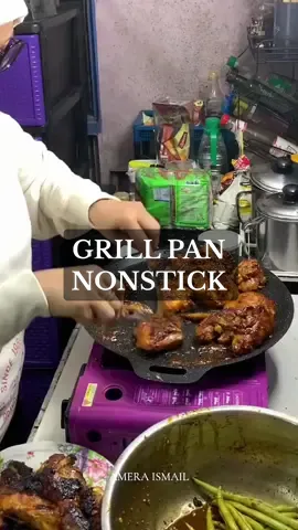 Serious guys! Best sangat grill pan ni.. korang kena ada satu .. mudah kerja memasak tau.. #grillpan #nonstickpans #koreagrillpan 