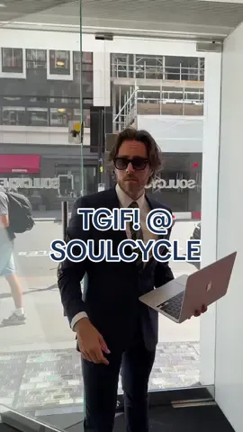 Hard week at the office? 👔🫠 Don’t worry… I’ve got you with… TGIF! Every Friday, 7:30pm @SoulCycle Slam that laptop shut and come vibe with me on a bike… your weekend starts RIGHT HERE! 👔💻🚲💦 📹 by: @Chloe G  #soulcyclelondon #soulcycle #londonfitness #indoorcycling #soulcycleinstructor #soho #londonsoho #jadethirlwall #littlemix #meninsuits 
