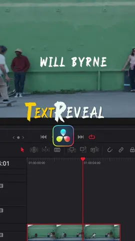 Text masking effect in DaVinci Resolve