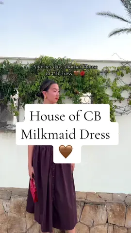 Brunettes really do have more fun 🤎🤭 @houseofcb  #summerdress #summerstyle #summerootd #outfitinspo #whatimwearing #milkmaiddress #viraldress #dinneroutfit #houseofcb #vacationoutfits #houseofcbdress #stylesnap 