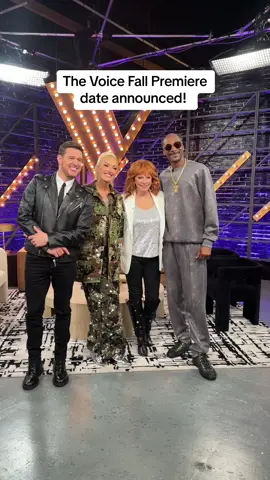 let's give it up for THE dream team @Michael Bublé, @Reba McEntire, @Snoop Dogg, and @Gwen Stefani! 🌟 #TheVoice premieres September 23 on @NBC and streaming on @Peacock.  #premieredate #fallpremiere #nbcshows 