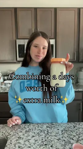 Always love combining my milk for the day to see if i get a full jar. #pumpingmom #exclusivelypumping #oversupply #milksupply #nursingmom #postpartum #MomsofTikTok #momtok #tired #momstyle #spectra 